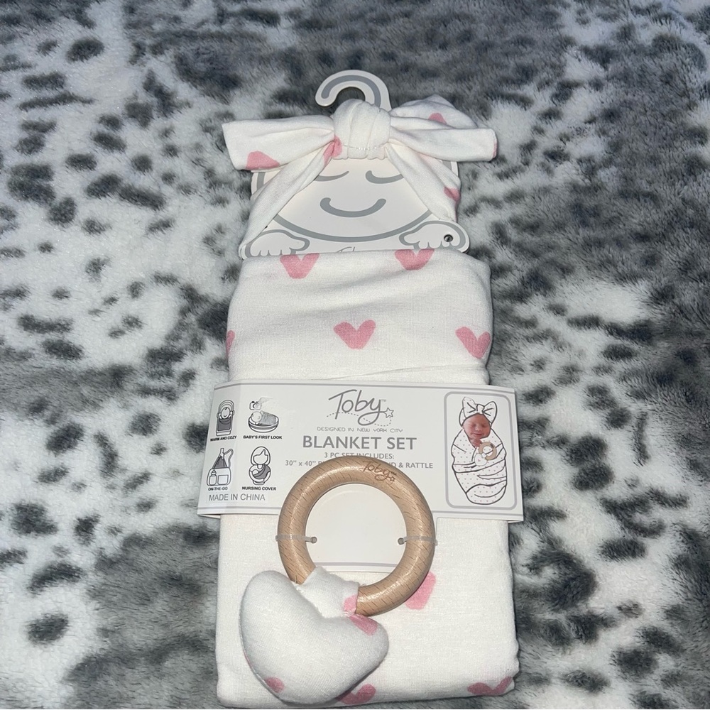 Toby baby blanket set
